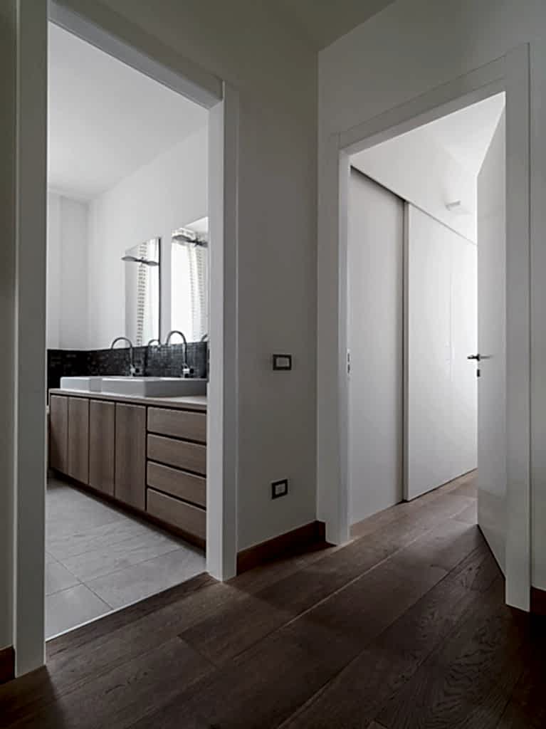 Modern Bathroom Interior in the Attic Room